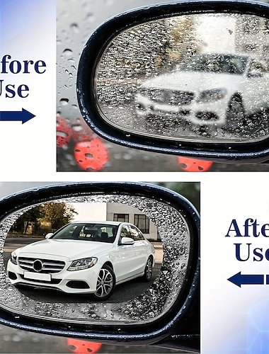  Bezpečnostní fólie odolná proti dešti a mlze 11,81 palce x 39,37 palce - vysoce průhledný materiál vhodný pro boční okna vozidel a zpětná zrcátka, vhodný pro osobní automobily, nákladní automobily,