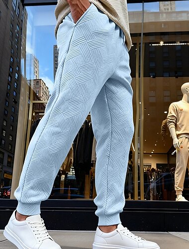  Herren Jogginghose Hose Freizeithose Jacquard Kordelzug Tasche Einfach Komfort Atmungsaktiv Outdoor Täglich Ferien Mode Klassicher Stil Armeegrün Schwarz Mikroelastisch