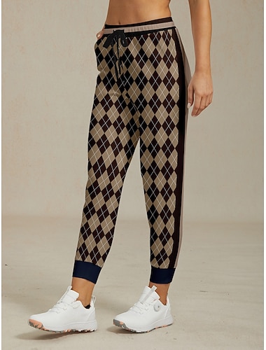  Mulheres Calças de golfe Cáqui Calças Roupas femininas de golfe, roupas, roupas, roupas