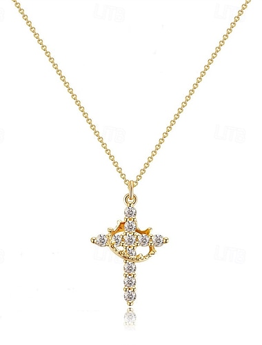  1шт Ожерелья с подвесками Цепочка For Жен. Синтетический алмаз Для улицы Подарок Повседневные Нержавеющая сталь Классический