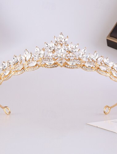  Crown Tiaras Hodepryd Legering Bryllup Bursdag Elegant søt stil Med Rhinsten Hodeplagg Hodeplagg