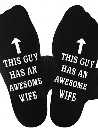  Morsomme gaver til menn, pappa og ektemann, morsomme bomullssokker, pustende, funky valentinsgaver til 6-11 år