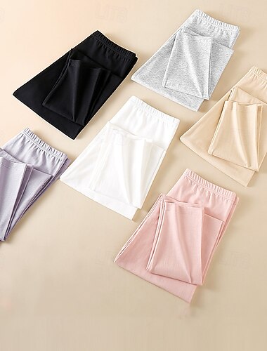  Dames Leggings Basic Casual Volledige lengte Hoge taille Effen Hoge snede Comfortabel Zacht Rekbaar Dagelijks Huis blauw Zwart Wit Blozend Roze Herfst Winter Strak
