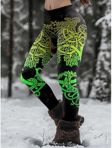  Női Leggingek Nappali ruházat Szabadság Szüret Etnikai stílus Teljes hossz Magas derék Grafika Absztrakt 3D nyomtatás Gyors szárítás Lélegzési képesség Mekano Nagy rugalmasságú Szabadtéri Vakáció Utca