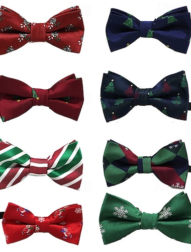  Unisex Slipsar Julslips Mode Klassisk Modernt Modernt Rand Mönstrad Snöflinga Jul Fest / afton