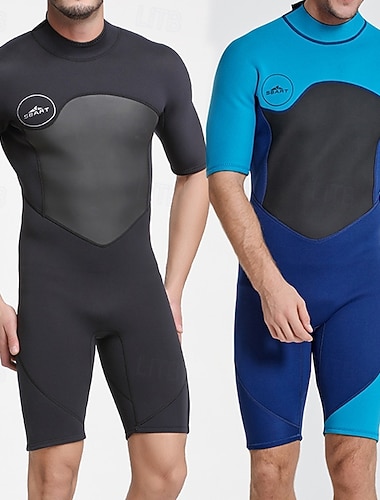  Miesten 3mm Neopreeninen sukellusmärkäpuku Koko kehon ihottumasuoja One Piece -surffauspuku Värien estäminen Lämmin UV suoja Lyhythihainen Sukelluspuvut Lainelautailu Melonta Snorklaus Kevät