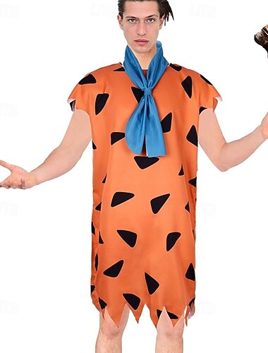  Kuninkaiden päivä Winifred Karnevaali Asu Flintstone Hauska puku Aikuisten Miesten Naamiaiset Juhlat Helppo karnevaaliasu Pukeudu