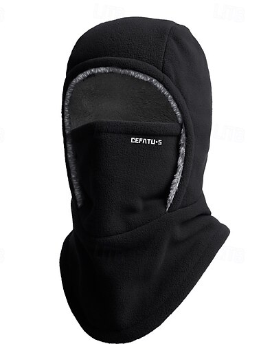  בגדי ריקוד גברים בלקלאבה מסכת סקי כובעי החורף שחור יין פּוֹלִיאֶסטֶר פליז אופנתי ספורט בָּחוּץ לבוש יומיומי צבע אחיד / רגיל שמור על חום הגוף עמיד