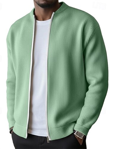  رجالي سترة خفيفة الوزن جاكيت مضلع جاكيت كاجوال عطلة مناسب للبس اليومي متنفس جيب الربيع الخريف سهل موضة كلاسيكي مرتفعة عادية أسود أخضر فاتح أحمر أزرق البحرية أرجواني جاكتس