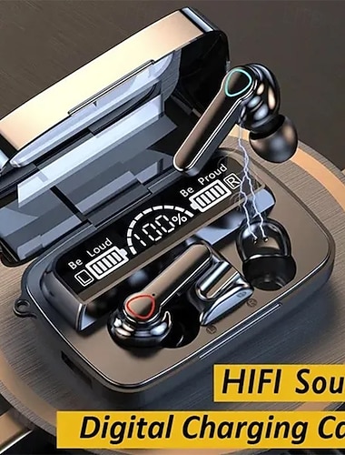  9D stereo bluetooth oordopjes tws draadloze bluetooth 5.1 oordopjes waterdichte sportheadset ruisonderdrukking in-ear hoofdtelefoon met oplaadcase