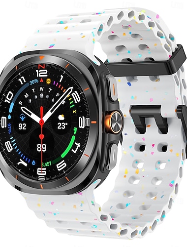  Pasek do zegarka na Samsung Galaxy Obejrzyj Ultra Silikon Zastąpienie Pasek Regulowany Pasek sportowy Nowoczesna klamra zespół oceaniczny Mankiet