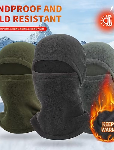  Unisex Herbst/Winter Radfahren &Multifunktions-Thermo-Nackenwärmer für Skifahrer, unverzichtbarer Outdoor-Sport-Ski-Kapuze aus dickem Fleece