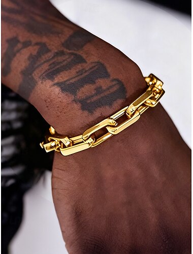  Herrenarmband aus Titanstahl – stilvoll, robust, perfekt für Freizeit und formelle Anlässe, erhältlich in Gold und Silber