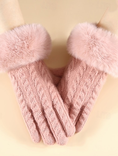  Damen 1 Paar Fingerspitzen / Gestrickte Handschuhe Aktiv / Streetwear Handschuhe - Einfach Vollfinger