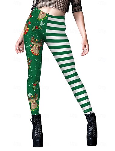  Τάρανδος Rudolf Ushiromiya Παντελόνια Κολάν Γυναικεία Χριστούγεννα Καθημερινάρούχα Ενήλικες Χριστούγεννα Μασκάρεμα παραμονή Χριστουγέννων Χριστούγεννα Πάρτι Παντελόνια