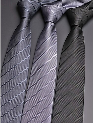  Heren kerst zijden stropdas – polyester materiaal, gestreept patroon, verkrijgbaar in meerdere kleuren – perfect voor feestdagen, formele evenementen en zakelijke kleding