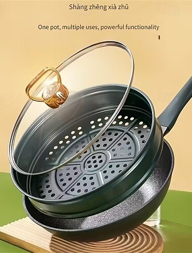  non-stick wok inhemsk wok förtjockad gjutpanna universal spis kokt järnpanna