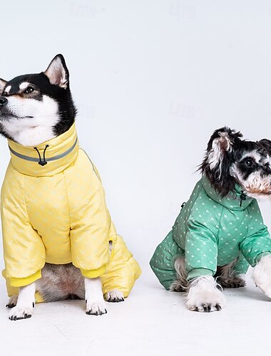  معطف كلاب للكلاب الصغيرة والمتوسطة، جاكيت شتوي مقاوم للماء للكلاب، معاطف للطقس البارد للجراء، سترة عاكسة للحيوانات الأليفة، صوف دافئ للكلاب، بدلة ثلج مقاومة للرياح