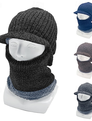  Dame Hatt Beskyttelseshat Vinterhatter Vindtett Varm Hverdag Helg Strikket Ren farge