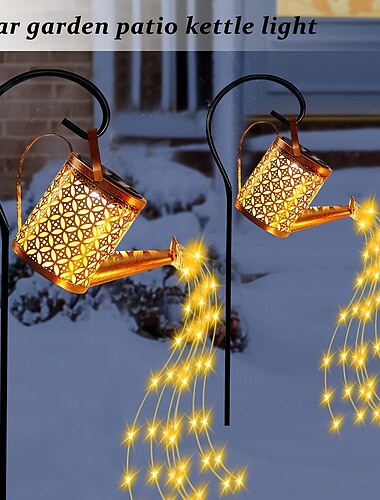  2-farget lys/varmt lys solcelledrevne vannflaskelys utendørs lyssensor automatisk bryter egnet for ulike scenarier som hager, plener, gårdsplasser og bordplater som en venns husvarmer