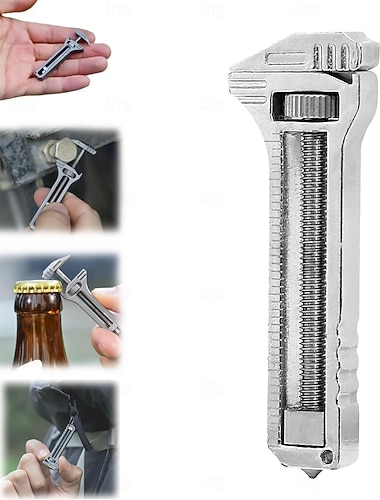  Mini klucz wielofunkcyjny, kieszonkowe narzędzie wielofunkcyjne, kompaktowy tytanowy klucz wielofunkcyjny, brelok wielofunkcyjny, brelok z otwieraczem do butelek, do codziennego użytku podczas wypraw