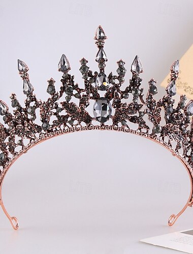  Korunní čelenky Čelenka Slitina Svatební Narozeniny Elegantní Vinobraní S Štras Křišťály Přílba Pokrývky Hlavy