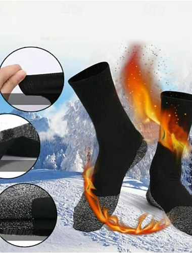  極寒の天候に適した、男性用、女性用、極厚断熱保温クルーブーツソックス、冬用暖かい保温ソックス