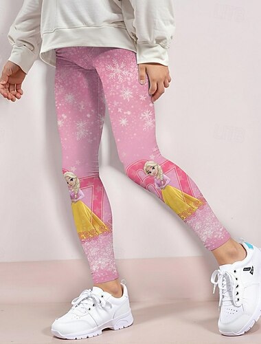  Voor meisjes 3D Grafisch Tekenfilm 67 Broek Legging Lente Herfst leuke Style Streetwear Basic Kinderen 4-12 jaar Buiten Vakantie Casual Normale pasvorm