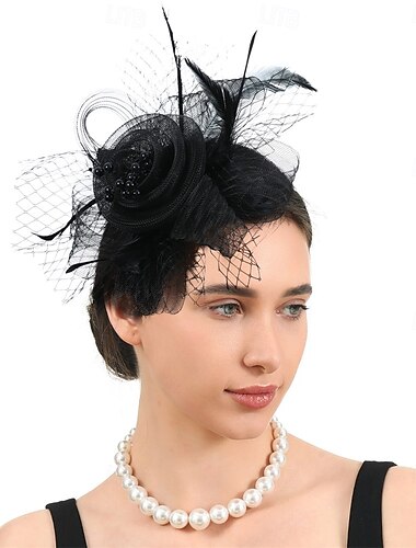  Stroik Pióro Kapelusz Fedora Ślub Herbaciane przyjęcie Wyścigi konne koktajl Elegancja Zabytkowe Z Pióro Winieta Nakrycia Głowy