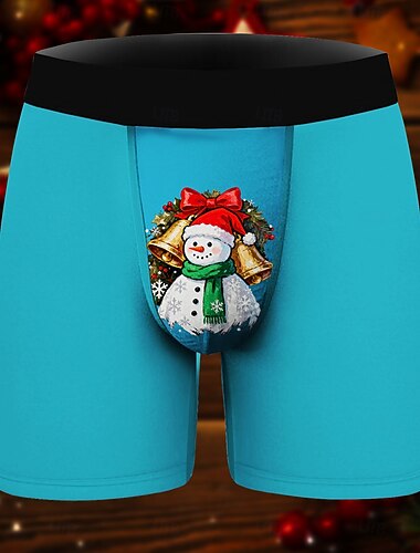  Schneemann Weihnachtspyjamas Kurze Boxershorts Unterwäsche Weihnachtsgeschenk Herren Lustig Weihnachten Muster Erwachsene Weihnachten Neujahr Heiligabend Weihnachten Party