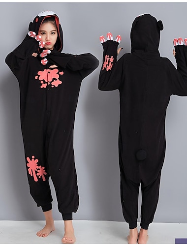  Kigurumi-pyjamas Finkostym Nattkläder Djurmönstrad Ririchiyo Shirakiin Tecknat Cosplay Varm Rolig kostym Bekväm Vuxna Unisex Herr och Dam Halloween Karnival Fest Prestanda Hemma kläder Klä ut