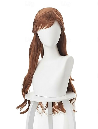  コスプレウィッグ ブラウン カール 合成 非常に長いです ウィッグ 女性用 ウィッグ パーティー用