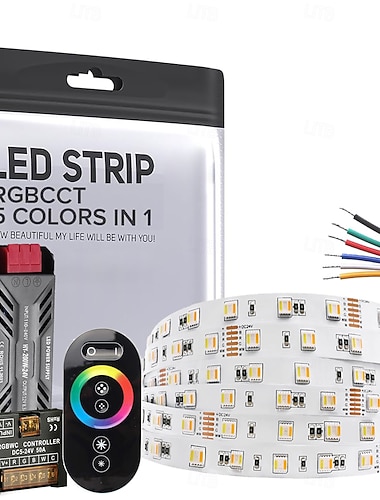  2,5 m 5m 7m Set di Luci 60 LED 5050 SMD 12mm 1 Set RGB Striscia LED Festa Vacanza Collegabile 110-240 V 24 V