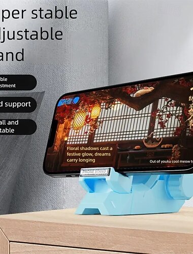  2 Pakke Justerbar Mobiltelefon Stativ Desk Kul Mecha Stil Nettbrett Holder Robust Multi-Vinkel Desktop Telefon Cradle Dock med Knobjustering Kompatibel med iPhone iPad Alle Smarttelefoner