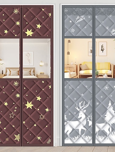  zanzariera magnetica per porta, tenda invernale in cotone, divisorio termico ispessito, antivento, per la casa, chiusura magnetica antifreddo, paraspifferi, divisorio per ambienti