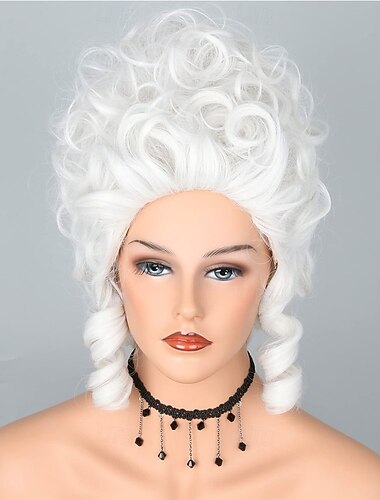  Perruque coloniale du XVIIIe siècle pour femmes adultes reine victorienne pour carnaval fête
