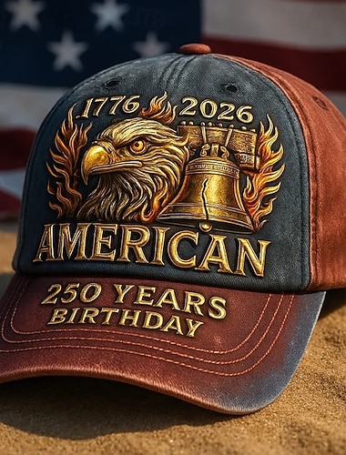  U.S. 250ste Verjaardag Hoed Patriottische Adler Grafisch Baseballpet Verstelbare Vader Pet voor Mannen  Vrouwen 3D Geborduurd USA Vlag Ontwerp Onafhankelijkheidsdag 250ste Herdenkingsgeschenk