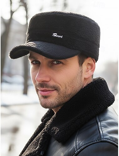  Miesten tekoturkishattu – kokoontaitettava korvasuoja, lämmin ja tyylikäs, täydellinen kylmään säähän ja ulkoiluun