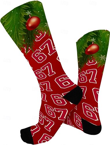  Vtipné ponožky Six Seven 67 Meme, atletické ponožky s krátkým rukávem, ležérní bezešvé ponožky s potiskem z měkké prodyšné tkaniny, pohodlné pro každodenní chůzi a běh, nošení do posilovny