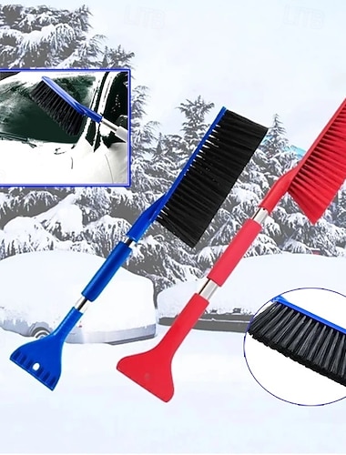  Univerzální kartáč na odklízení sněhu do auta 2 v 1, odnímatelný univerzální lopata na sníh do auta, multifunkční nástroj na škrabání sněhu a ledu, čelní sklo