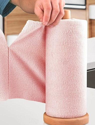  rotoli di carta assorbente riutilizzabile in microfibra, panni per la pulizia spessi e strappabili, salviette multiuso per la cucina, strofinacci per i piatti strappabili a mano, articoli essenziali