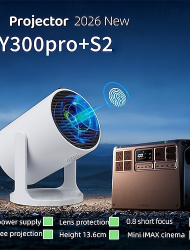  Projeksjon HY300 Pro S2 4K hjemme kino utendørs prosjektor Valentinsgave