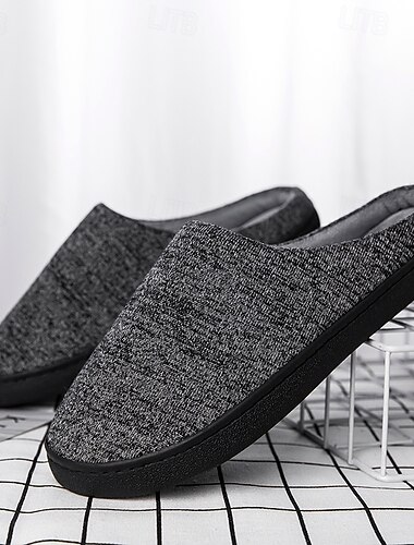  Zapatillas de estar por casa para hombre, cómodas y cómodas: tejido suave tipo lana con suela antideslizante, perfectas para relajarse en casa y en las frías noches de invierno.