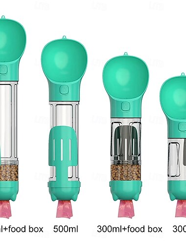  زجاجة ماء للقطط والكلاب، موزع طعام وشراب للبراز، 3 في 1، حديث