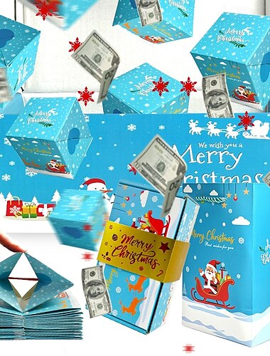  サプライズギフトボックスの爆発、お金のためのサプライズギフトボックスの爆発クリスマス、爆発ギフトボックス、お金のためのサプライズボックスギフトボックス、創造性のある折りたたみ式バウンスサプライズギフトボックス