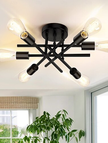  4 lumières 6 lumières 30 cm Design de Ligne Carrée Luminaires de Plafond Métal Traditionnel / Classique Style Nordique 110-265V