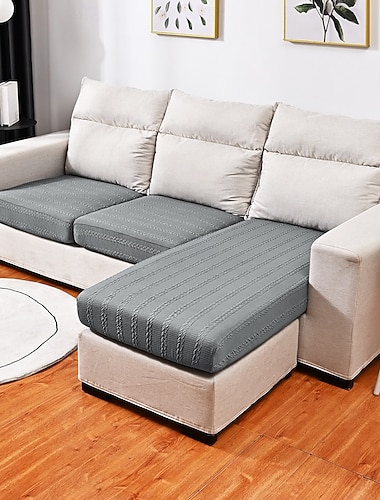  Stretch jacquard strikket sofaputetrekk teksturert kabelmønster trekk universelt elastisk sofasetebeskytter vaskbart støvtett møbeltrekk til stueinnredning