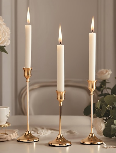  kuparinvärinen luova kynttilänjalka, rautataidetta joulujuhlien sisustus, galvanoitu metallinen kynttilänjalka, eurooppalaistyylinen hääpöytäkoriste, kodin aksentti