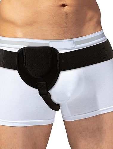  kýlní pás pro muže, podpůrný pás na levou nebo pravou tříselnou kýlu, úleva od bolesti s odnímatelnými kompresními polštářky, nastavitelný pás na tříselnou kýlu pro před/po operaci, tříselné,