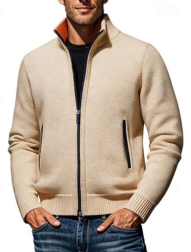  בגדי ריקוד גברים סוודר אקארד סוודר סוודר קרדיגן מצולע לִסְרוֹג חולצות רגילות סרוג אחיד צווארון V חופשה אופנתי עֵסֶק קזו'אל ביגוד קיץ & אביב סתיו חורף שחור בורגנדי M L XL